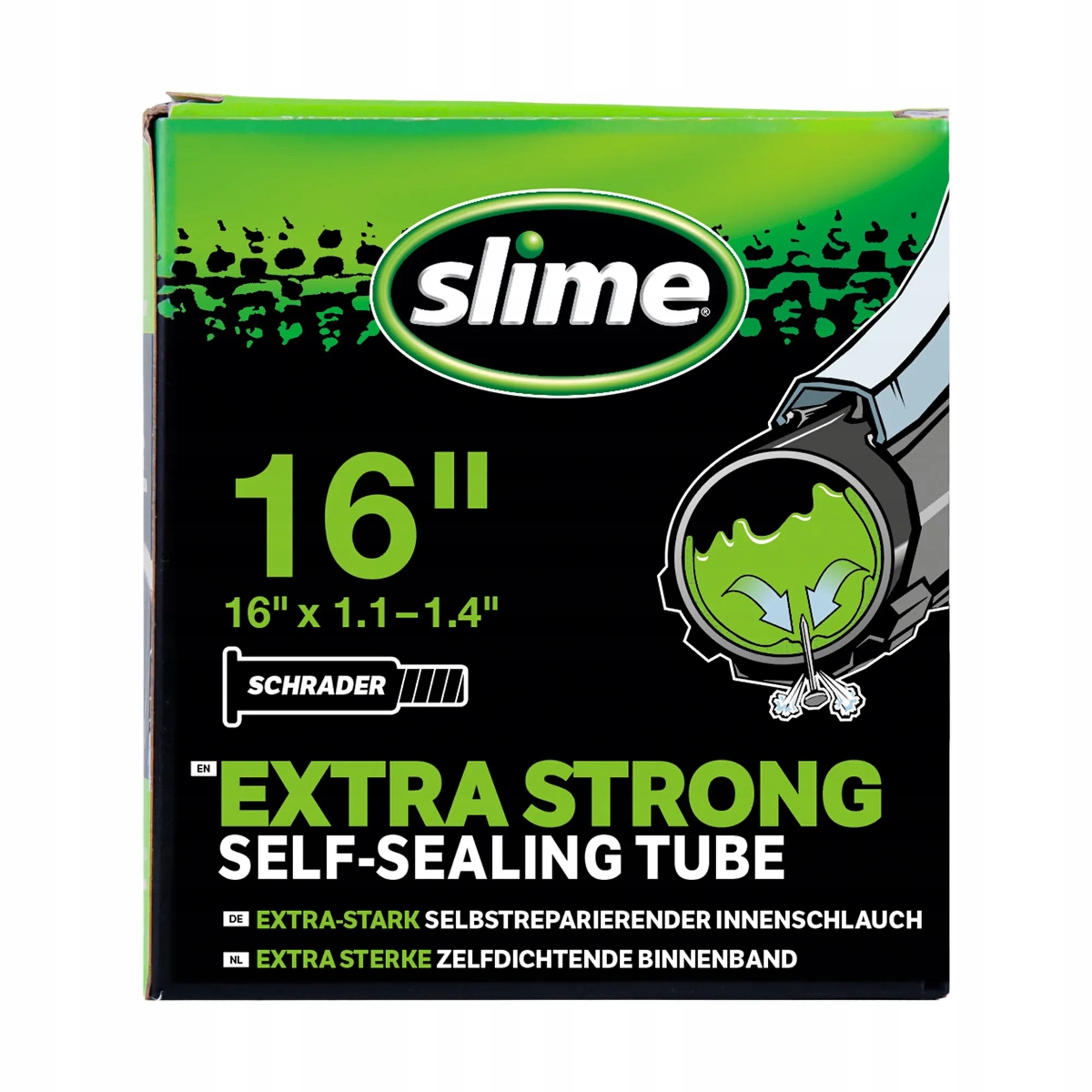 Dętka samouszczelniająca Slime 16" Av 16 x 1.10–1.40, wentyl Schrader 35 mm