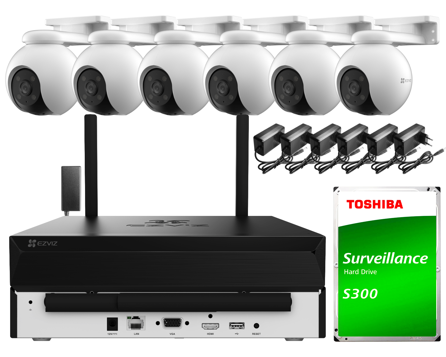 Súprava na monitorovanie Wi-Fi Ezviz 6x H8 Pro 3K