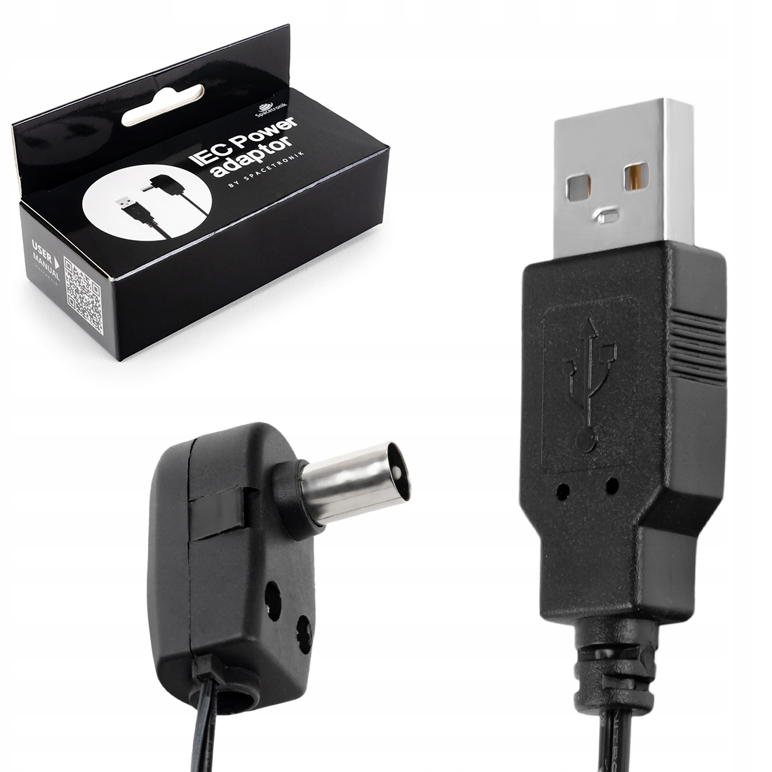 adapter zasilacza anteny Spacetronik 5V Usb Iec