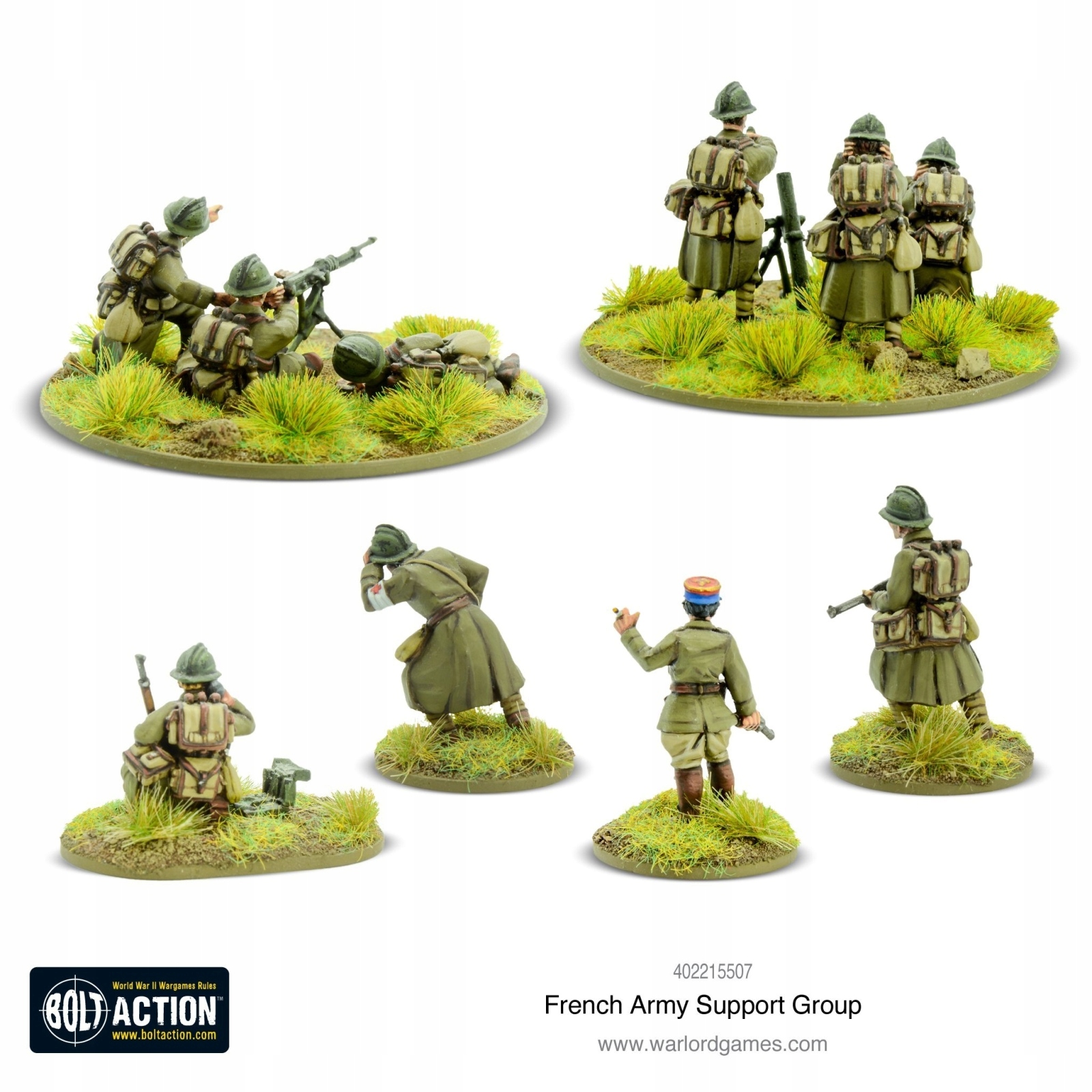 Bolt Action WWII French Army Support Group Rodzaj zestaw