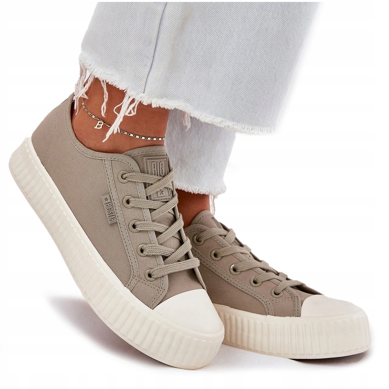 Dámské Tenisky Na Platformě Z Materiálu Big Star RR274779 Šedé 39