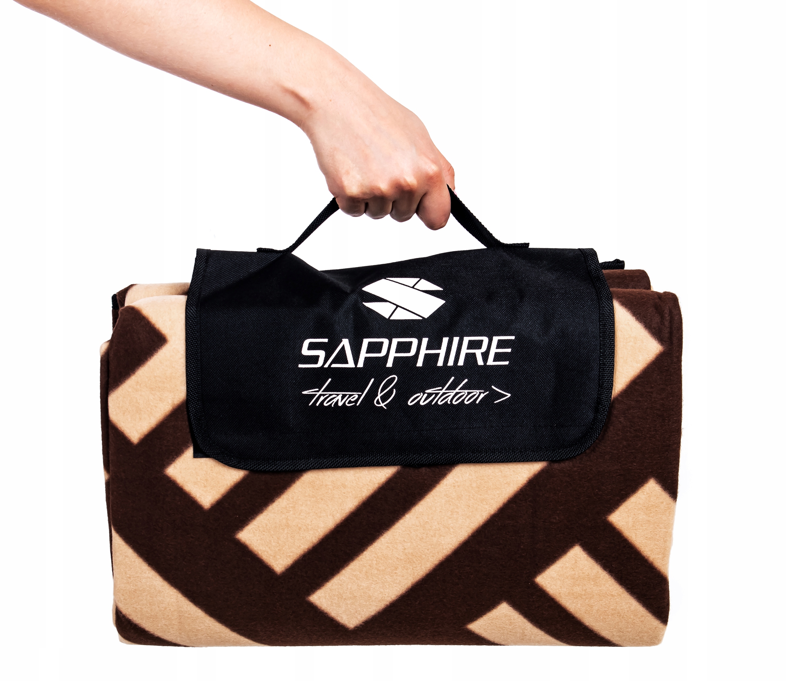 KOC piknikowy PLAŻOWY 200x200cm SAPPHIRE z IZOLACJĄ wodoodporny Z UCHWYTEM Szerokość produktu 200 cm