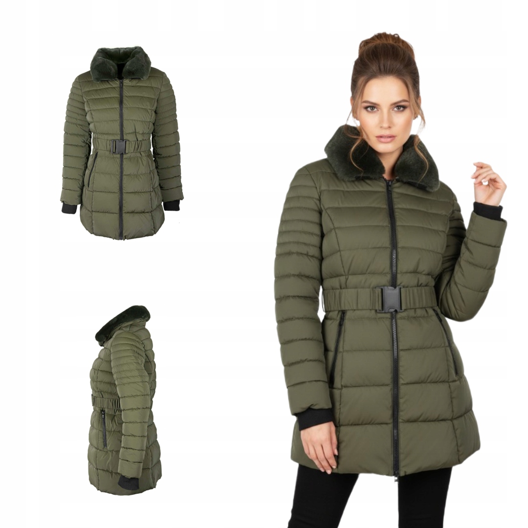 Zimní bunda s kožešinou Chalet khaki L