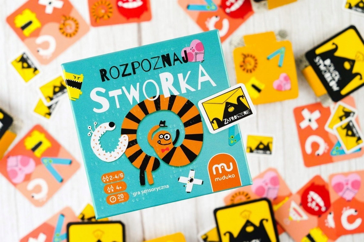 GRA DZIECIĘCA Rozgrywka WCIĄGAJĄCA Gra na DŁUGIE Godziny Rozpoznaj Stworka Kod producenta towarzyska gra integracyjna dla dziecka