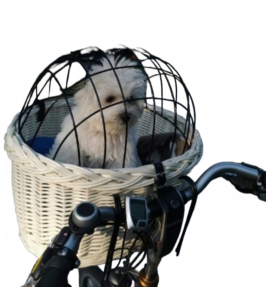 Koszyk Wiklinowy na Rower Transporter Pies do 10kg