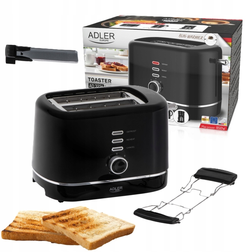 Toustovač Elektrický opékač na 2 plátky na tousty Rošt na rohlíky AD3224b