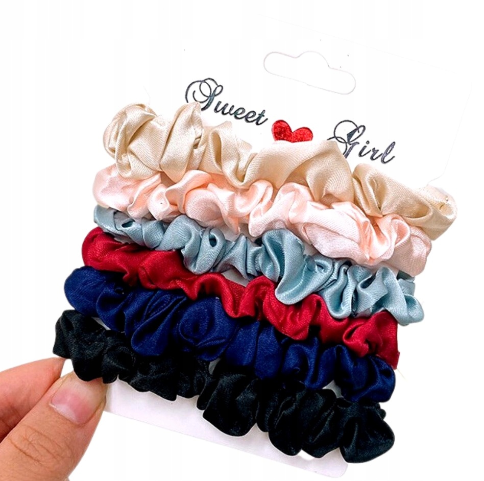

Zestaw Gumka do włosów frotka scrunchies 6 sztuk