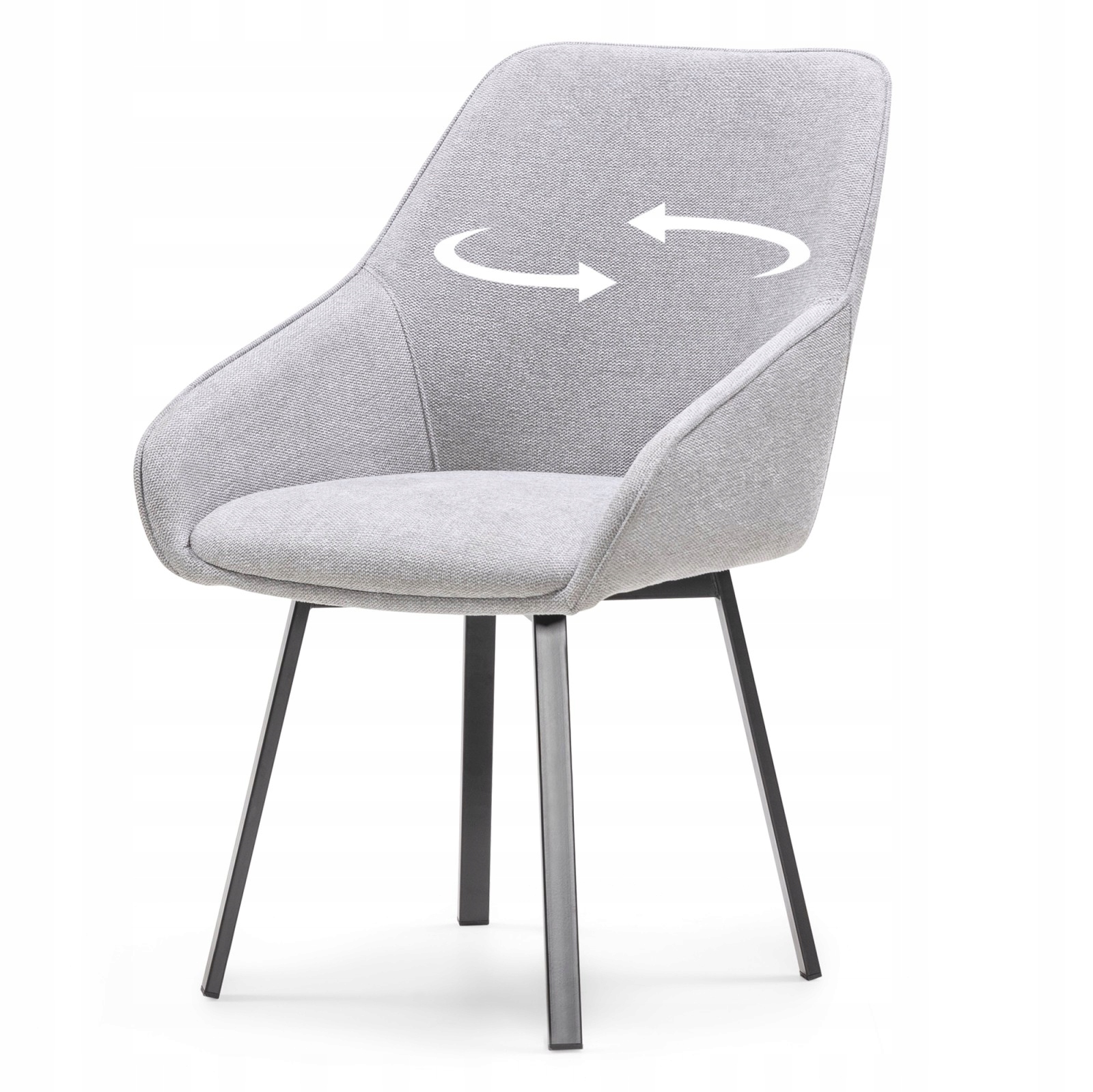 Otočná jedálenská stolička Jack svetlo šedá