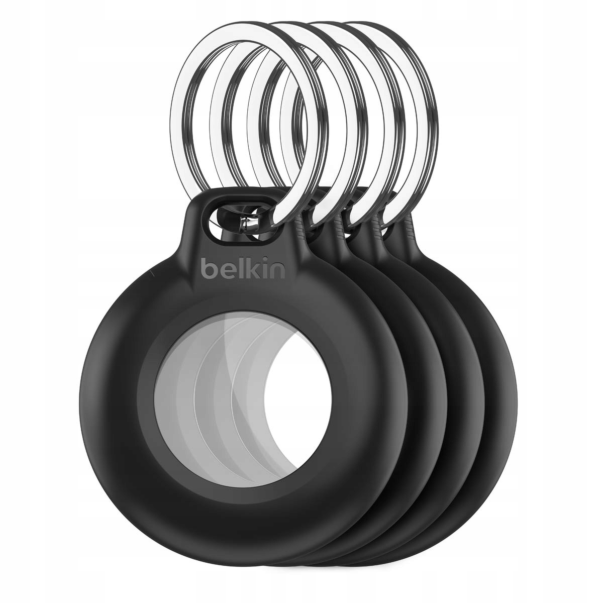 Belkin Puzdro Držiak na AirTag s krúžkom na kľúče, vodeodolné, čierne, 4