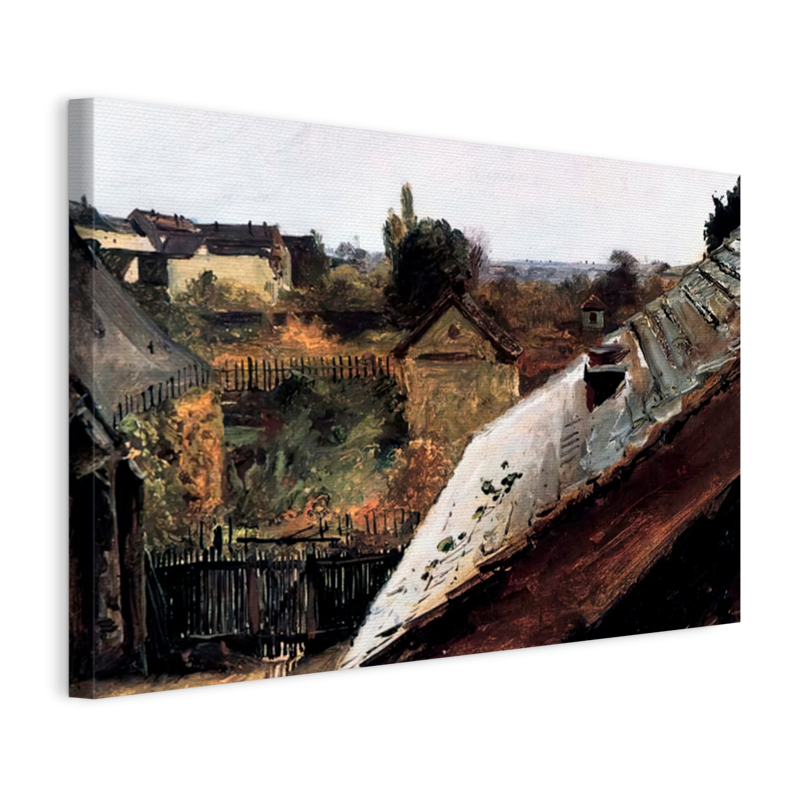 Obraz na plátně Karl Blechen – Pohled na Rooftops a zahrady a plátno 75x50