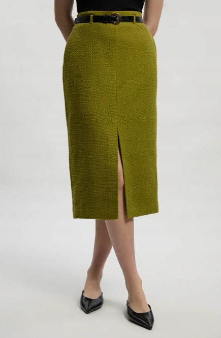 Zelená Sukně MIDI S Páskem Karen Millen M