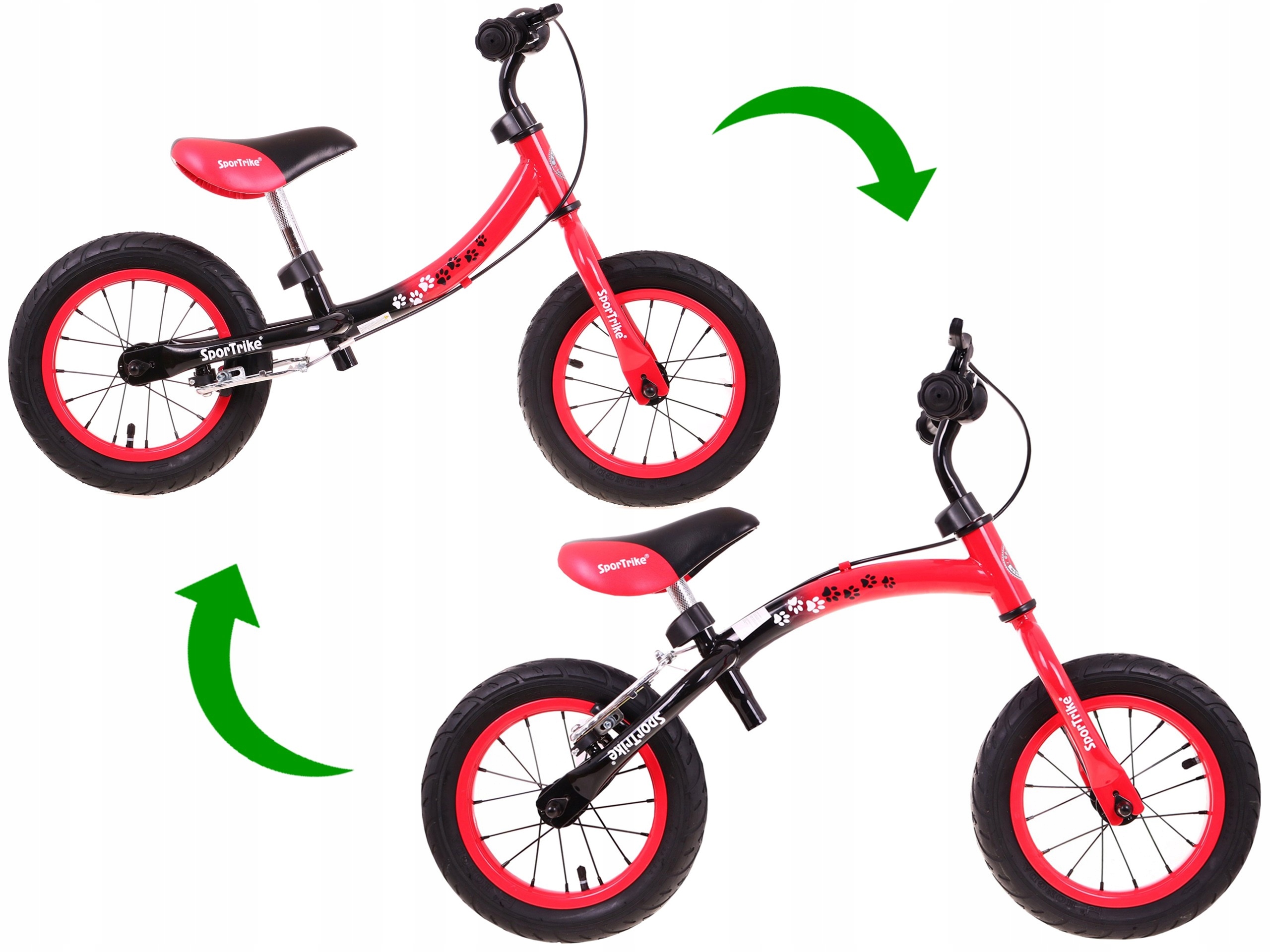 Rower Biegowy dla dzieci Sportrike Boomerang hamulec pompowane koła