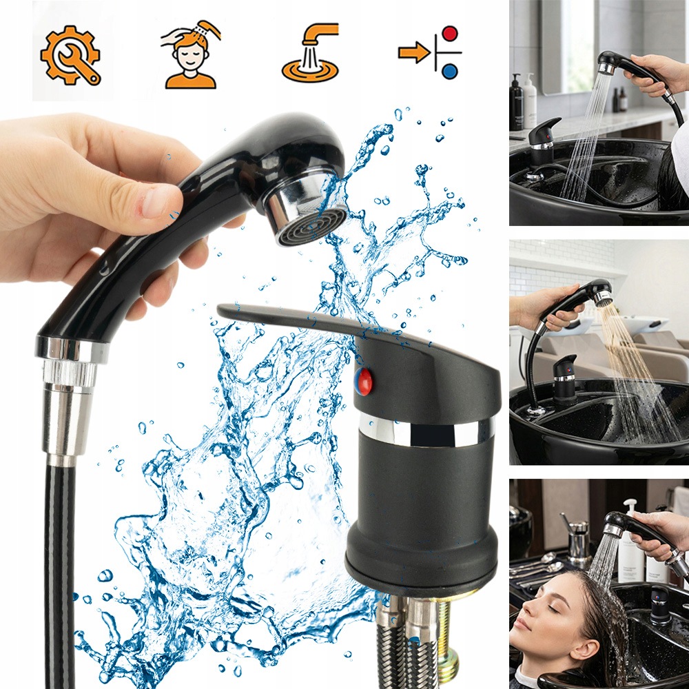 Směšovací baterie, sada dřezových kohoutků pro kadeřnický salon