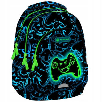 PLECAK TRZYKOMOROWY NEON GAMING ASTRABAG