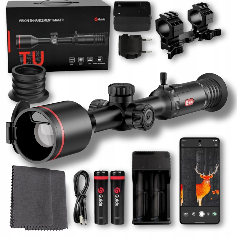 Termovizní dalekohled s dálkoměrem Guide TU435P 3.0 Pro sada