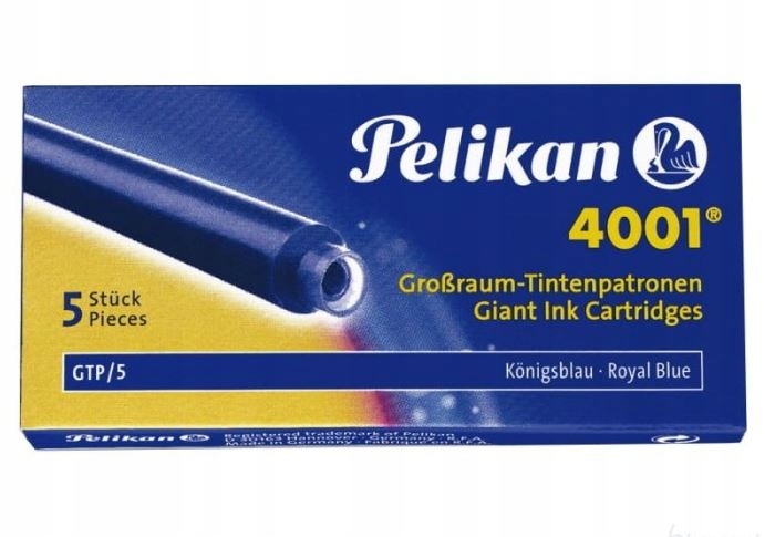 

Naboje do piór Pelikan GTP/5 niebieskie