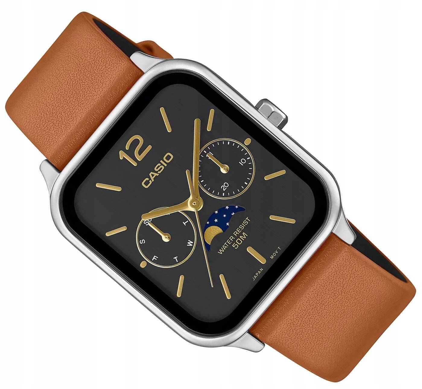 Pánské Klasické Vodotěsné Hodinky Casio MTP-M305L -1AV Fáze Měsíce