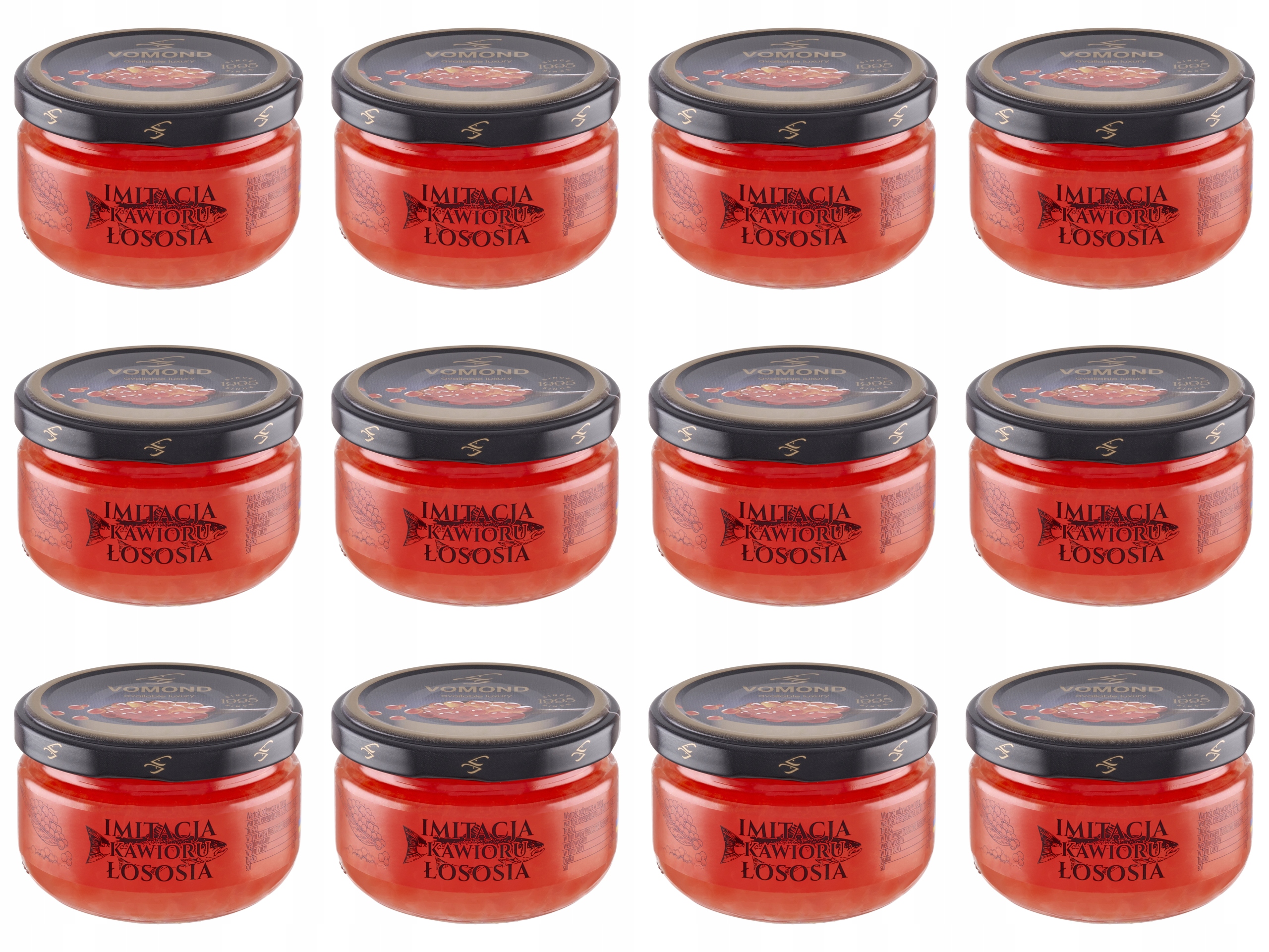 Kawior z ikry łosoś czerwony imitacja 12 x 110 g Vomond