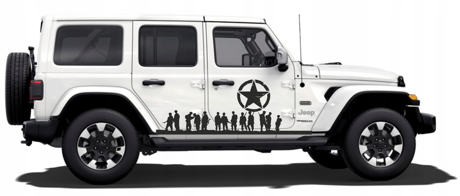 Samolepky na boky modelu Jeep Wrangler Band of Brothers