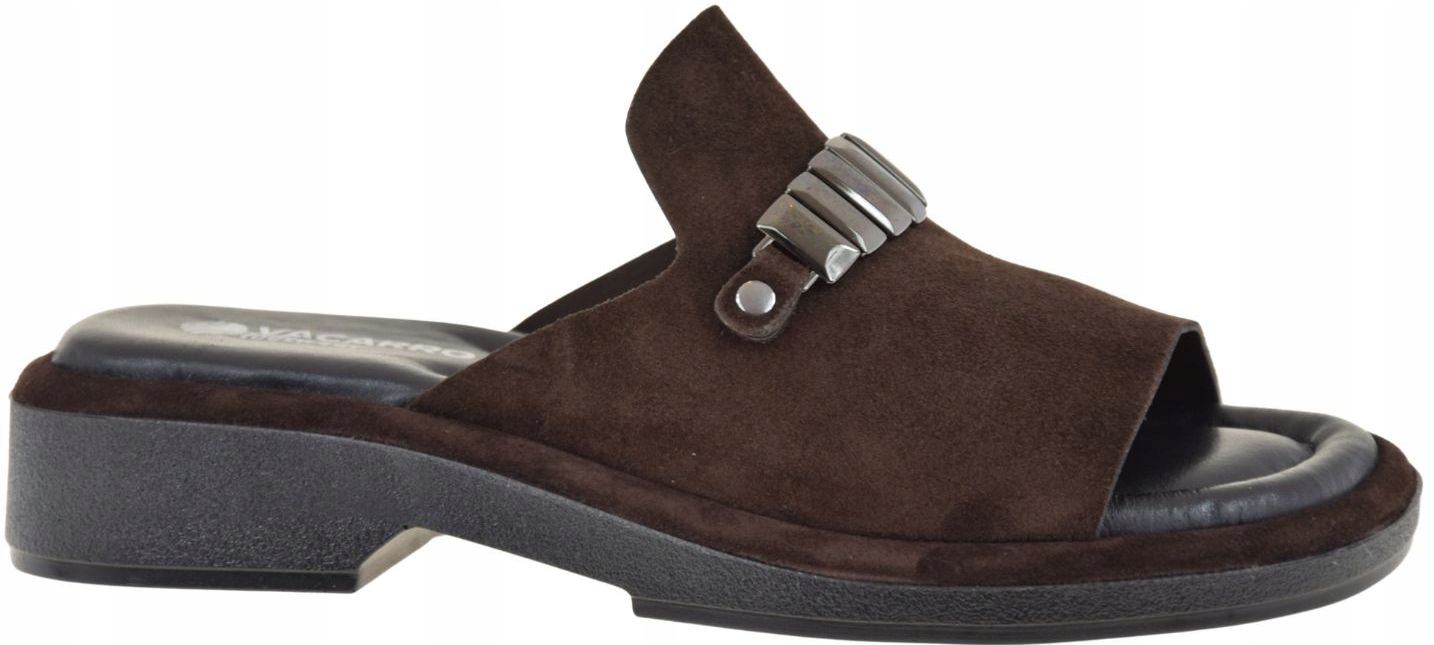 Elegantní nazouváky hnědé semišové Vacarro 62 358-05 VEL.39