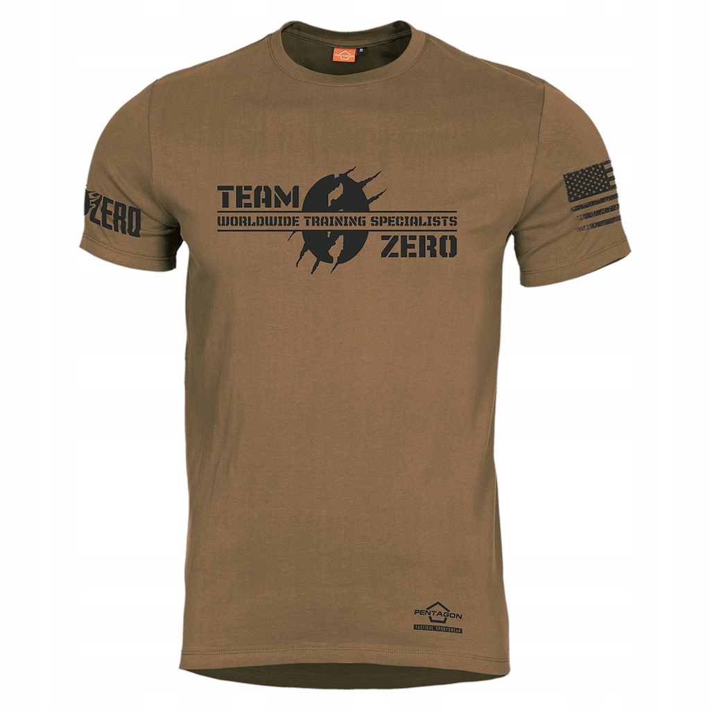 Koszulka męska bawełniana T-Shirt Pentagon Ageron "Zero Edition" Coyote Xs