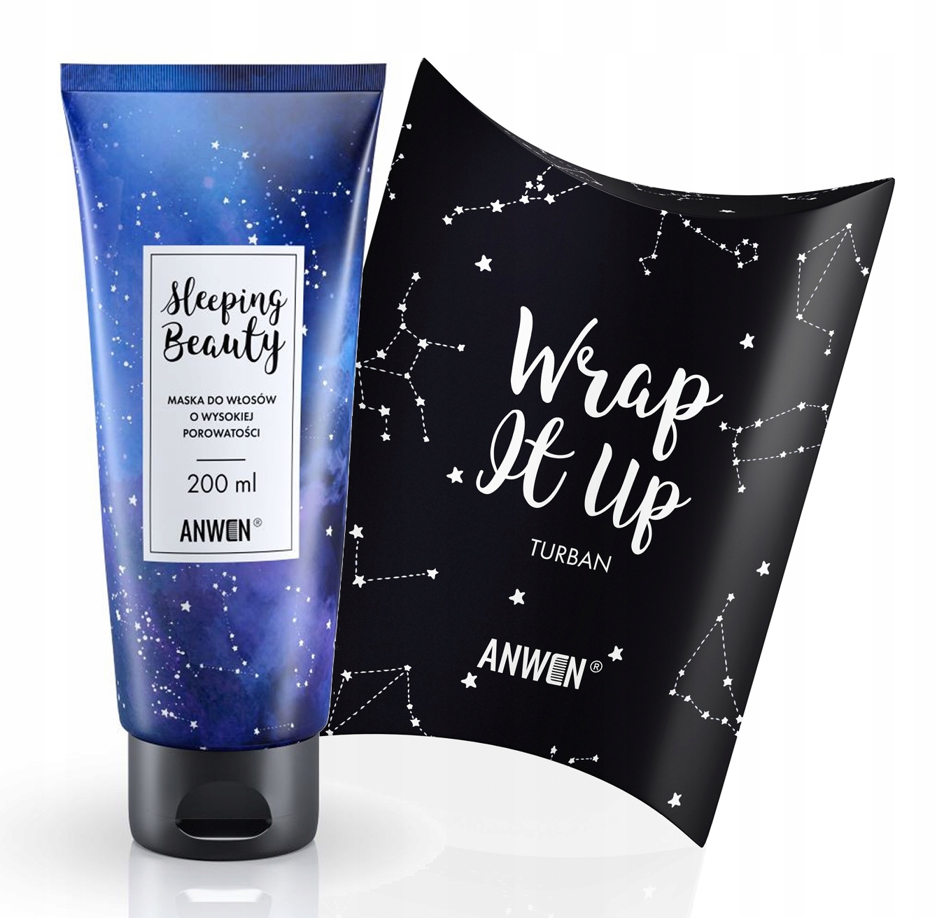 

Anwen Zestaw Maska Beauty Wysokoporowate Turban