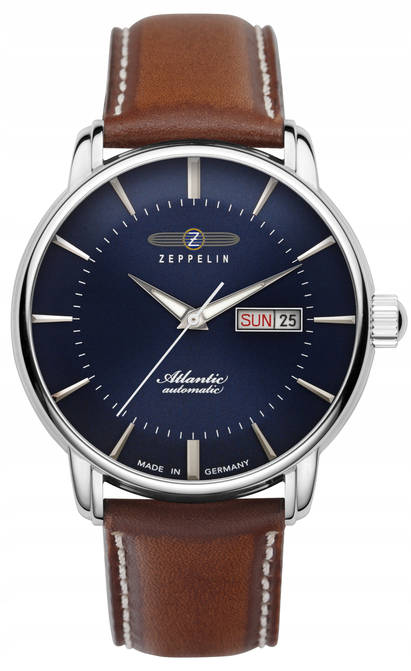 Nové Originální hodinky Zeppelin 8466-3 Atlantic Automatik tmavě modré barvy