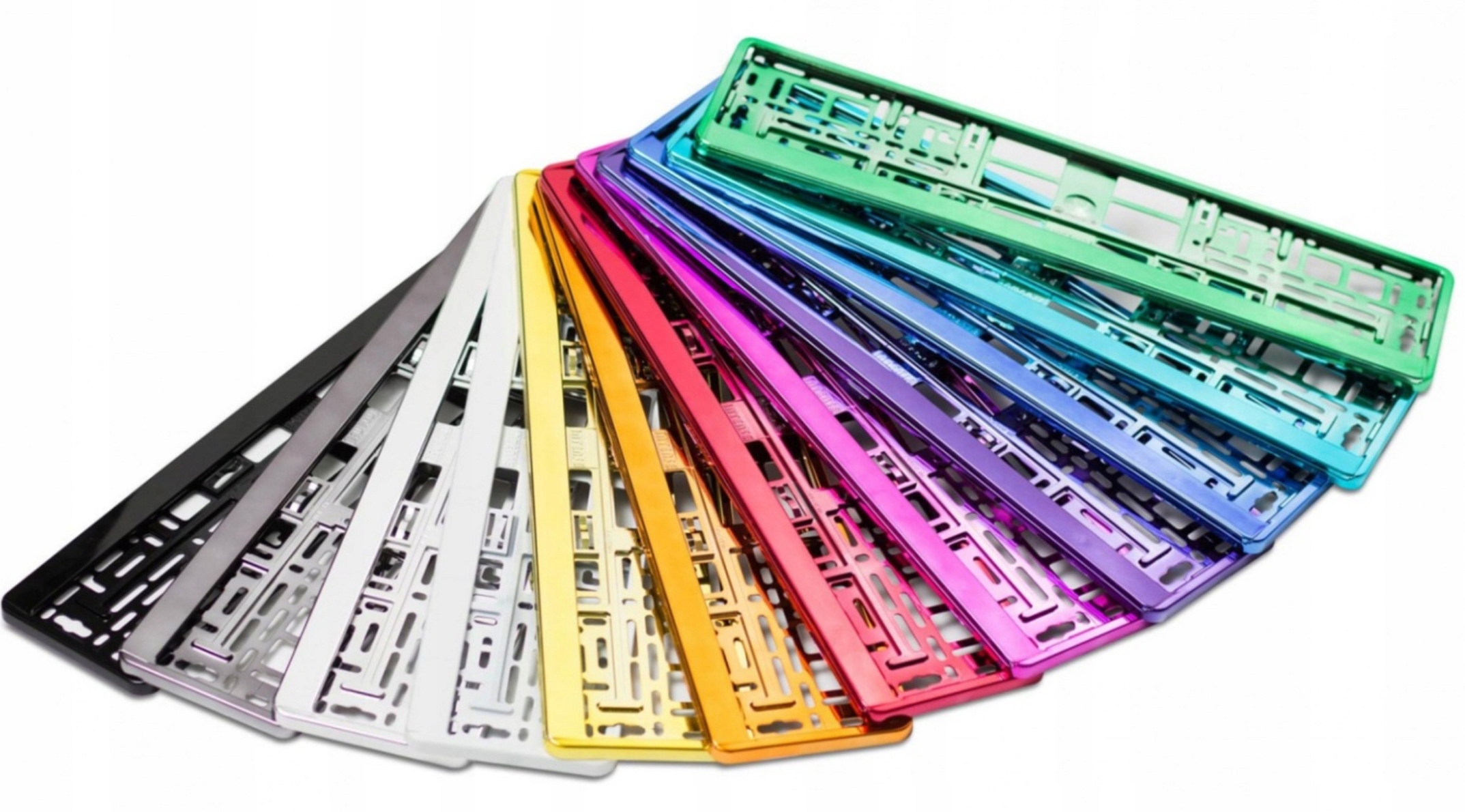 Ramka pod tablice rejestracyjnej 2 szt chrom kolor do wyboru