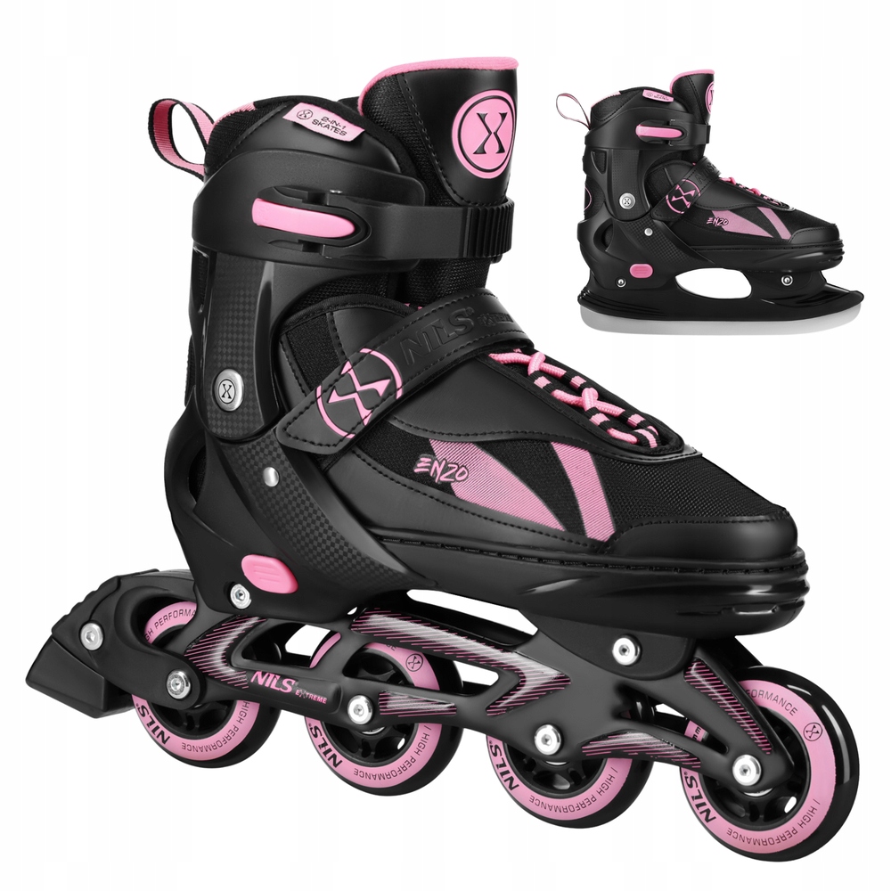 2v1 Brusle 2v1 Kolečkové Brusle Nastavitelné rekreační Hokejové Brusle Dětské Nils