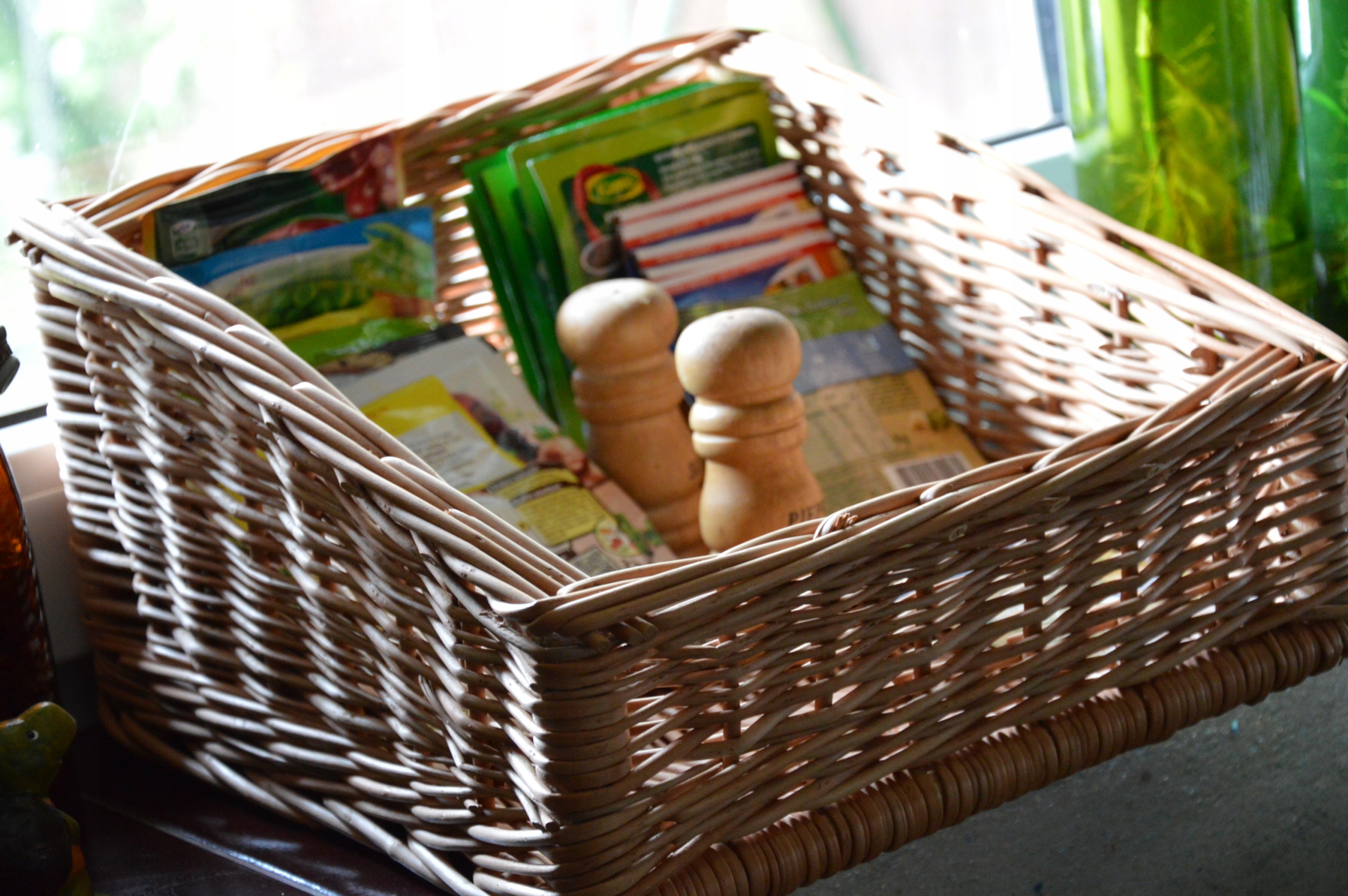 Skrzynka wiklinowa KOSZ REGAŁOWY wiklina NA REGAŁ Marka Sklep Wiklinowy