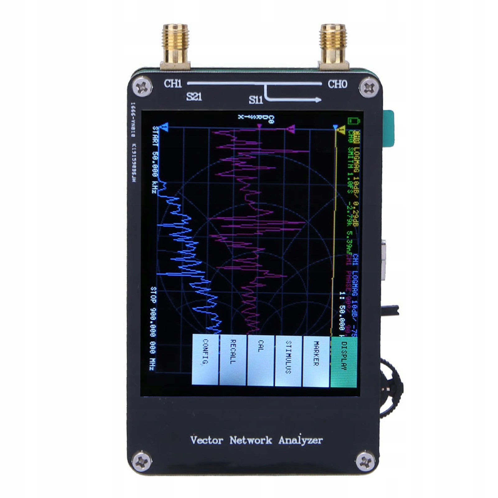 Nano Vna Vektorový Anténový Analyzátor Siete 50KHz~900MHz Tft