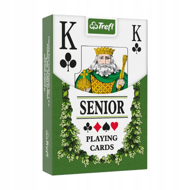 Karty do gry Senior 55 listków, różne kolory