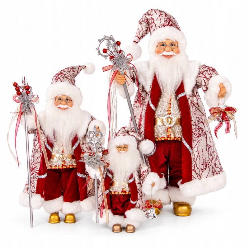 Mikulášská rodina Velká sada 3 ks 30/45/60 cm Vánoční dekorace