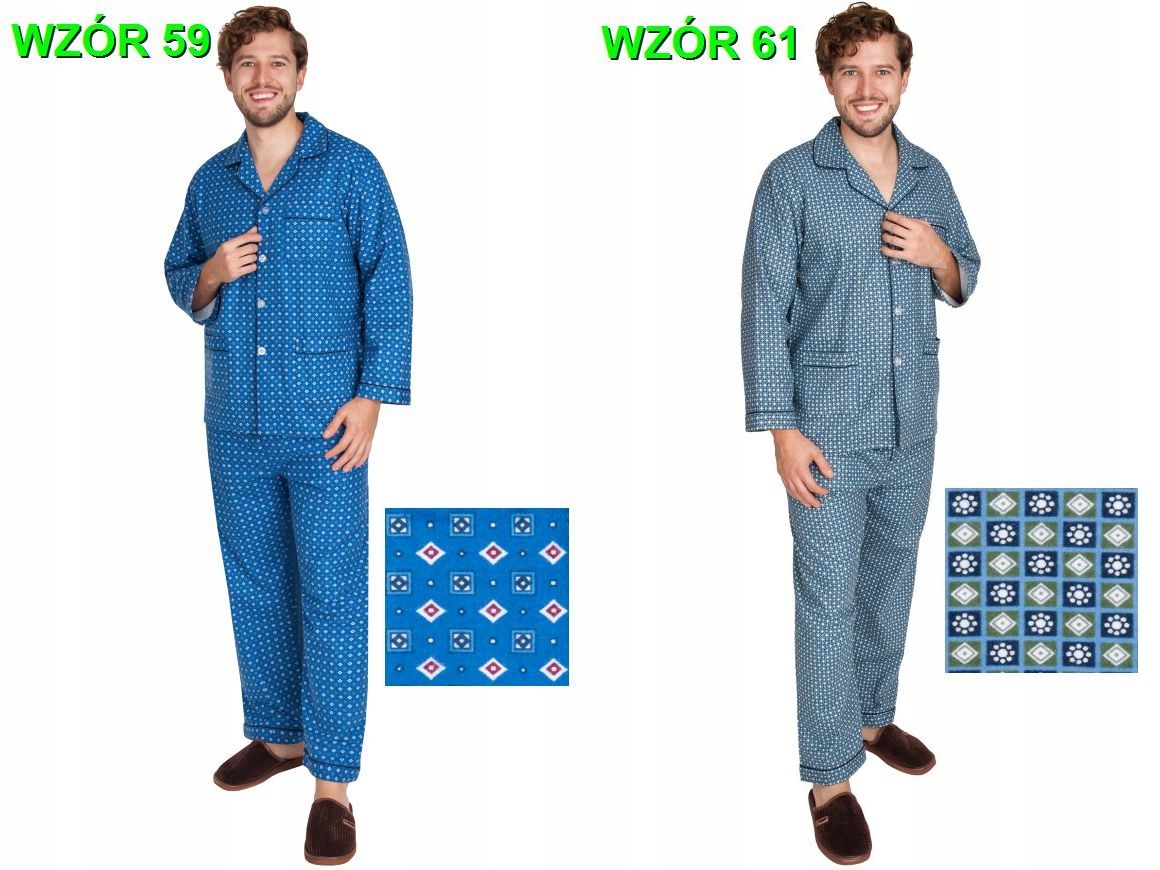 PIŻAMA MĘSKA FLANELOWA FLANELA r. 3XL FOR-MAX Kolor wielokolorowy