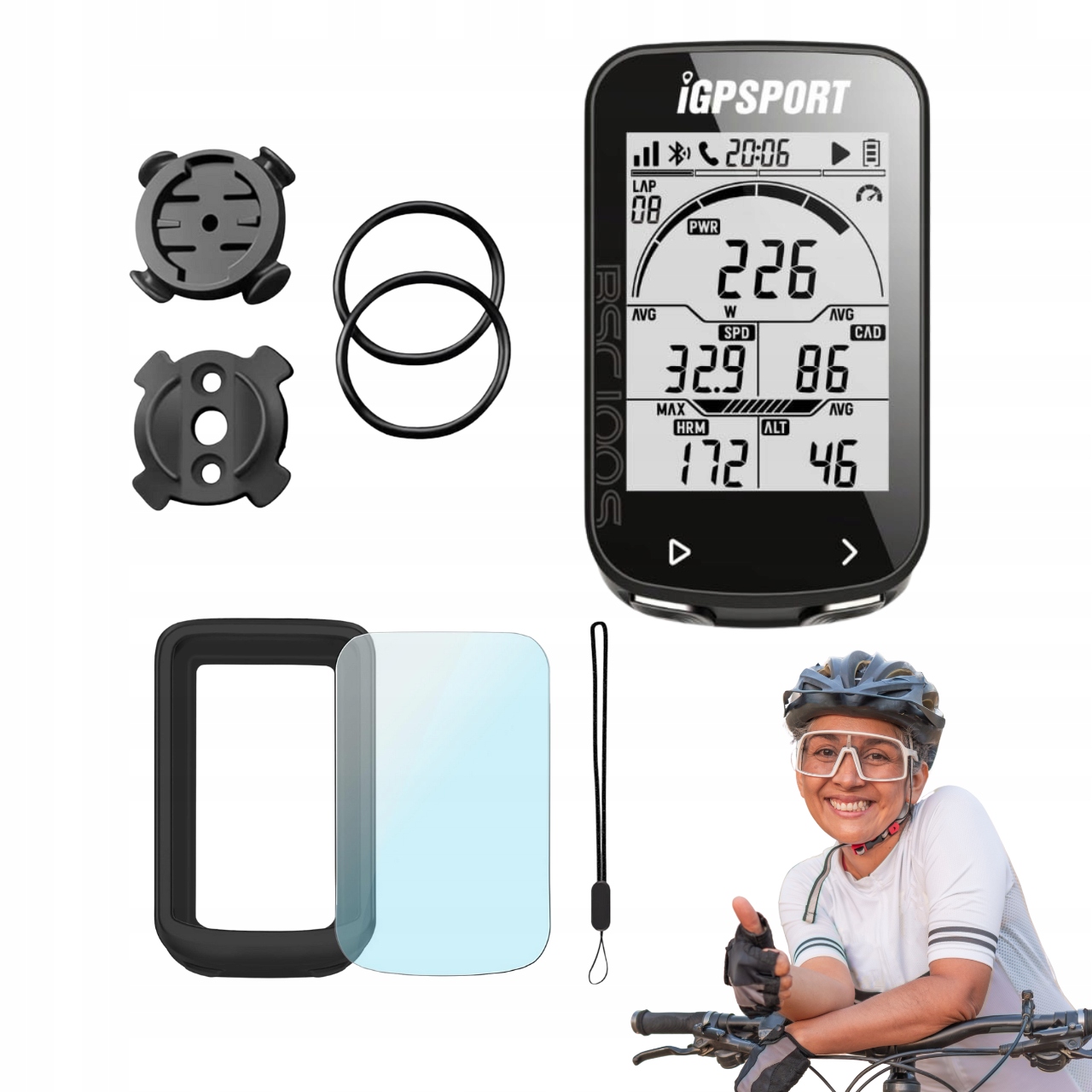 Cyklopočítač Gps pro bezdrátové kolo Igpsport BSC100S pouzdro Bonus
