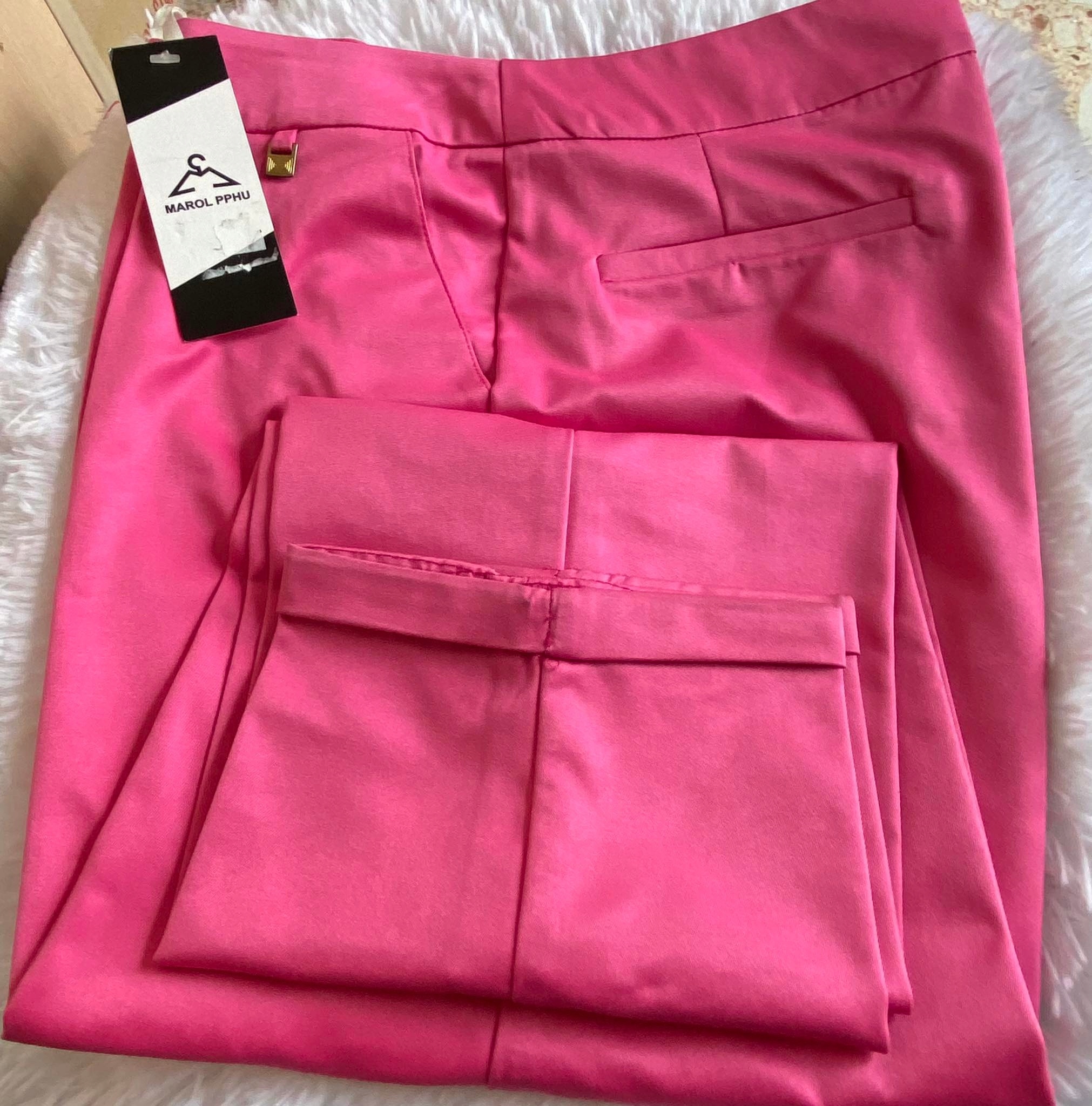 Růžové dámské kalhoty značky Marol vel 42