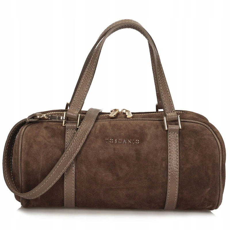 Toscanio Tos G140 C.béžová D40 dámská kožená kabelka jezevčík tmavě béžová Kůže