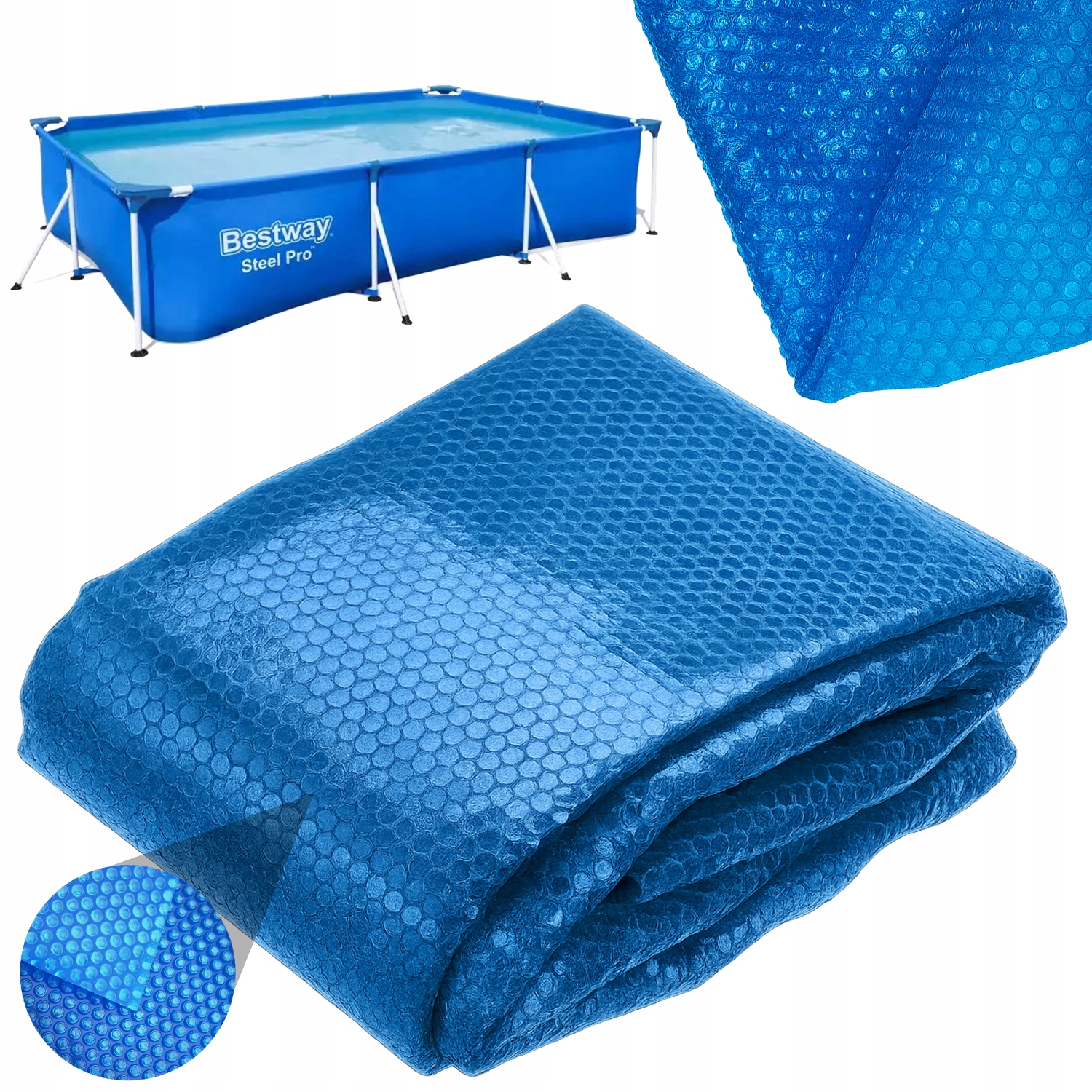 Bazénový solární ohřívač vody fólie Bestway Steel Pro 300x201x66 cm