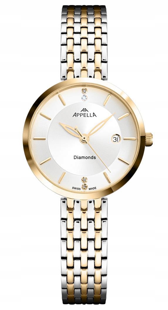 Nové Originální dámské hodinky Appella L50013.2193DQ Diamonds s datumovkou