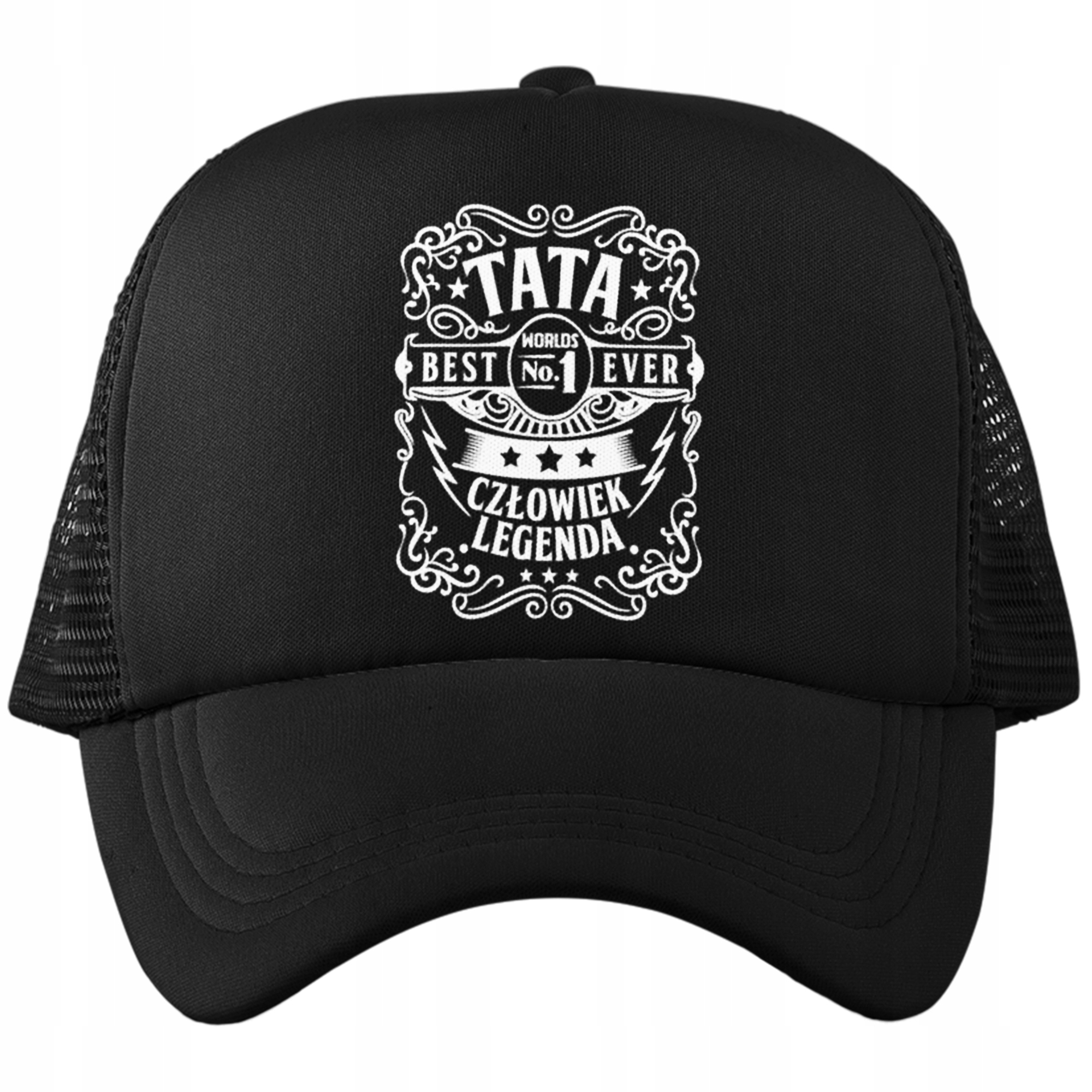 

Czapka Trucker Black Tata Człowiek Legenda Prezent