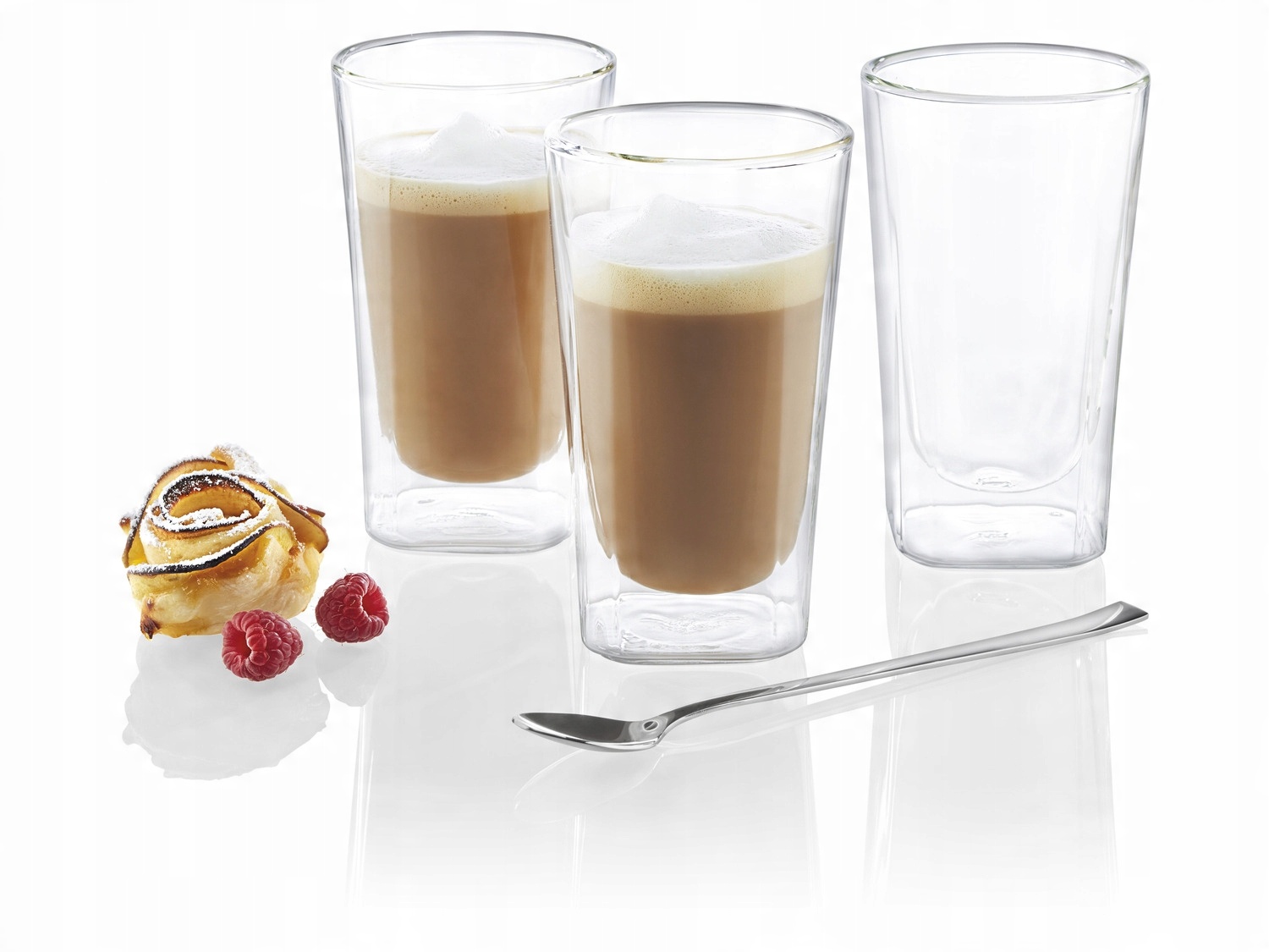 

Komplet 3 szklanek termicznych do cappuccino 330ml