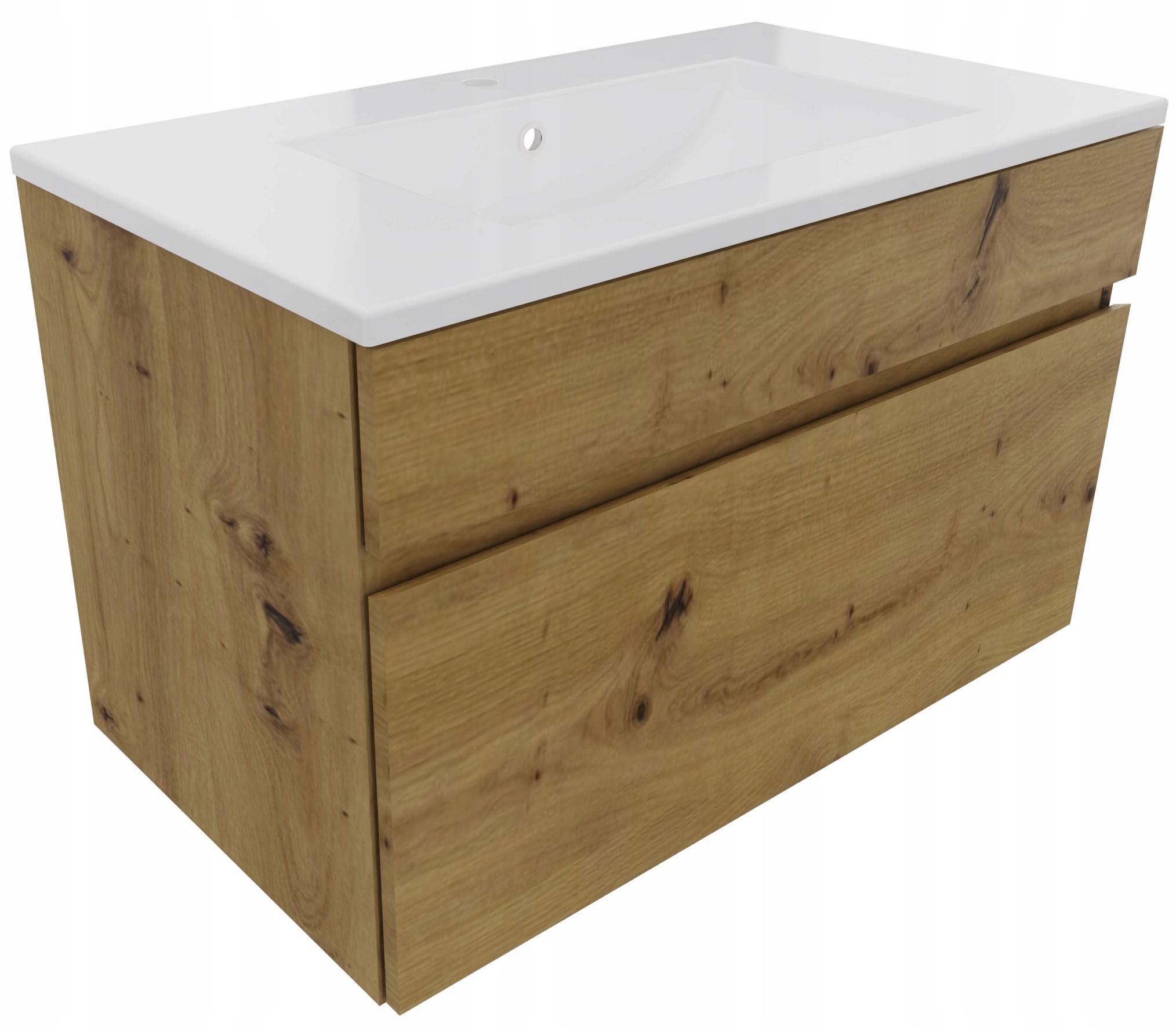 Zestaw szafka pod umywalkę z umywalką Stella 50 DĄB wisząca