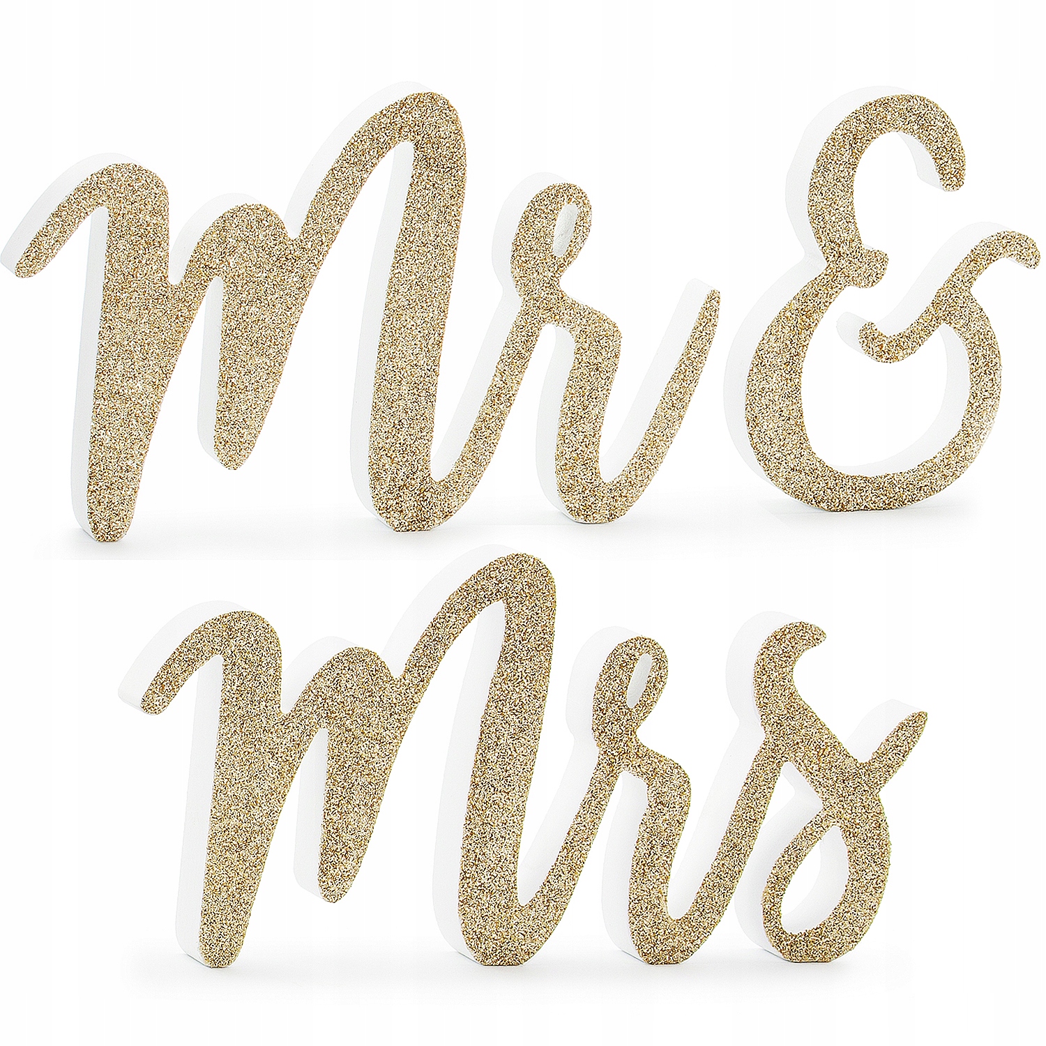 

Napis Mr & Mrs Drewniany Złoty Na Ślub Wesele