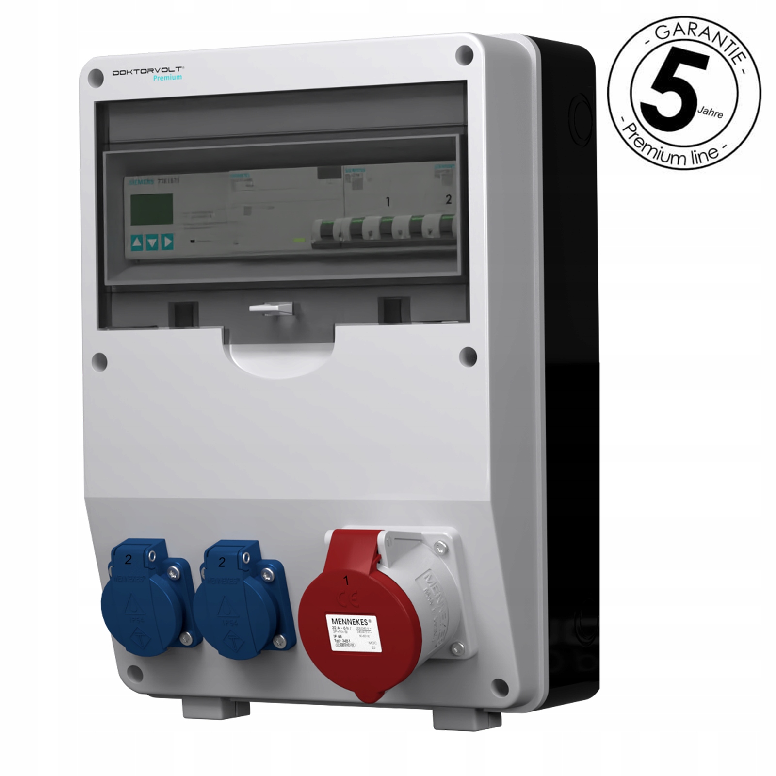 Stavebný rozvádzač s počítadlom Siemens 32A 2x230V Schuko rozvádzač