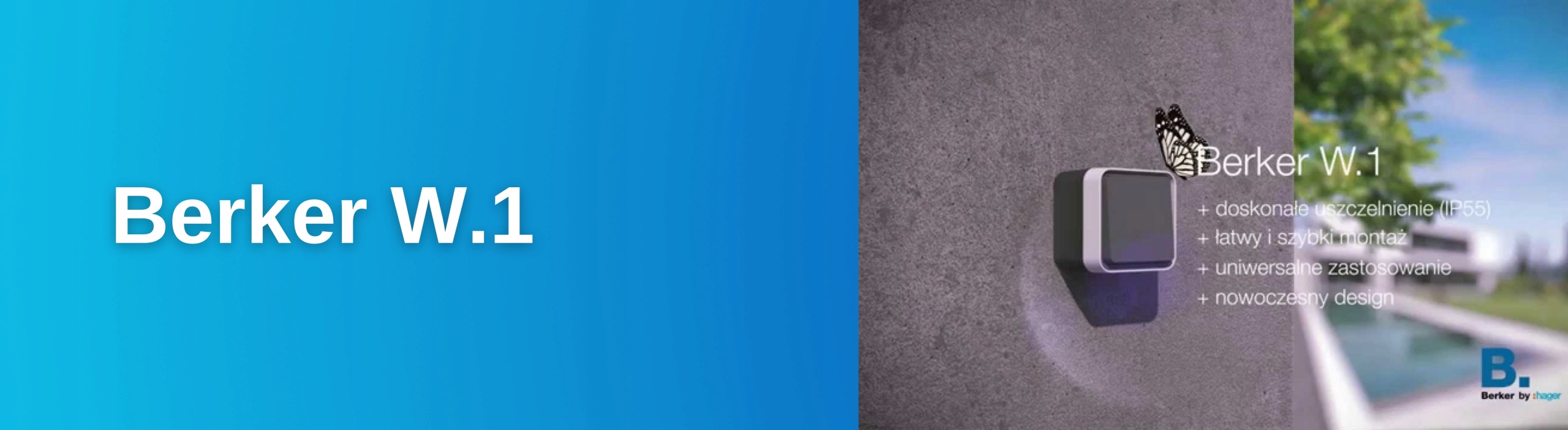 W.1 Ramka pojedyncza do montażu podtynkowego IP55 Marka Berker