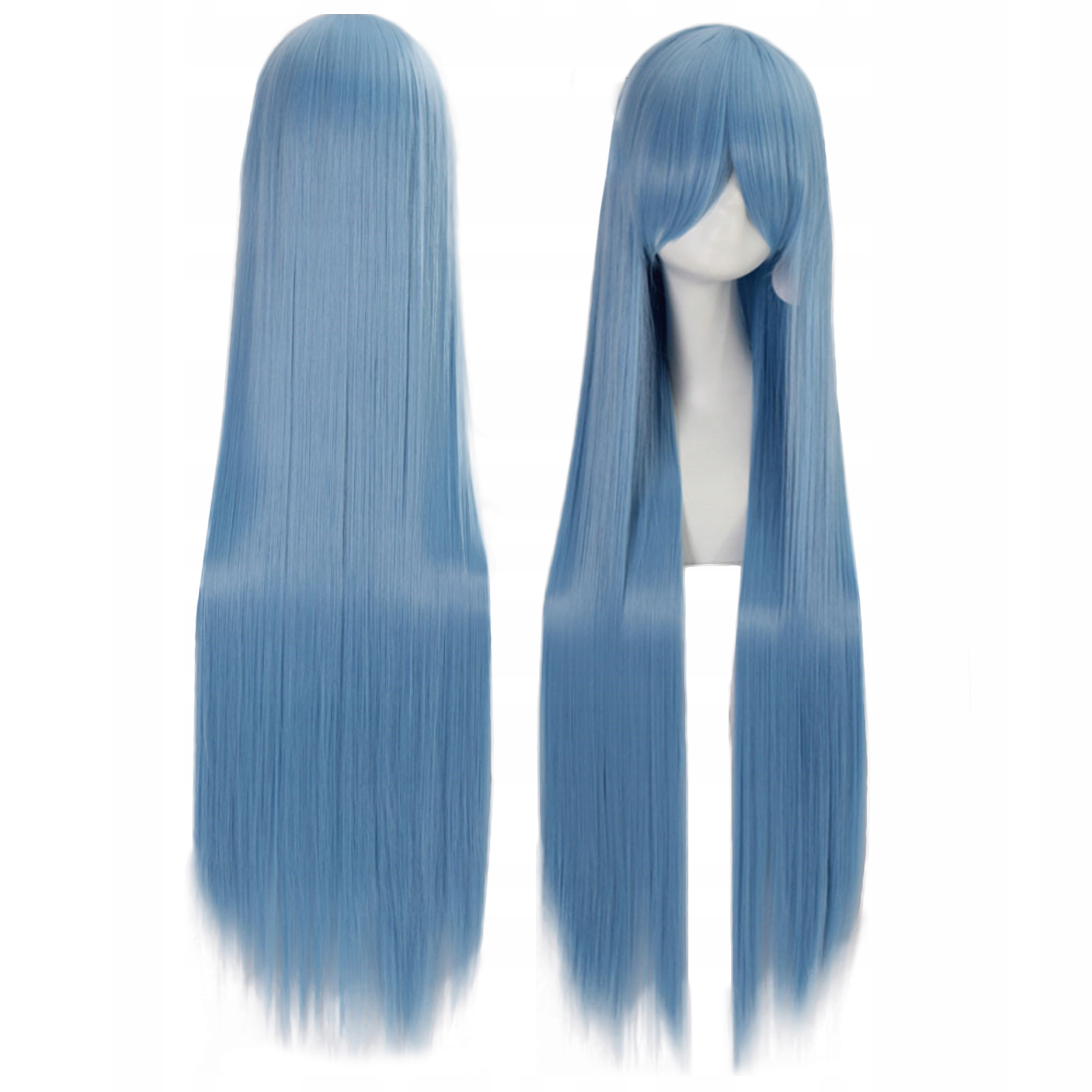 

Peruka niebieska Grzywka Prosta cosplay 100 cm