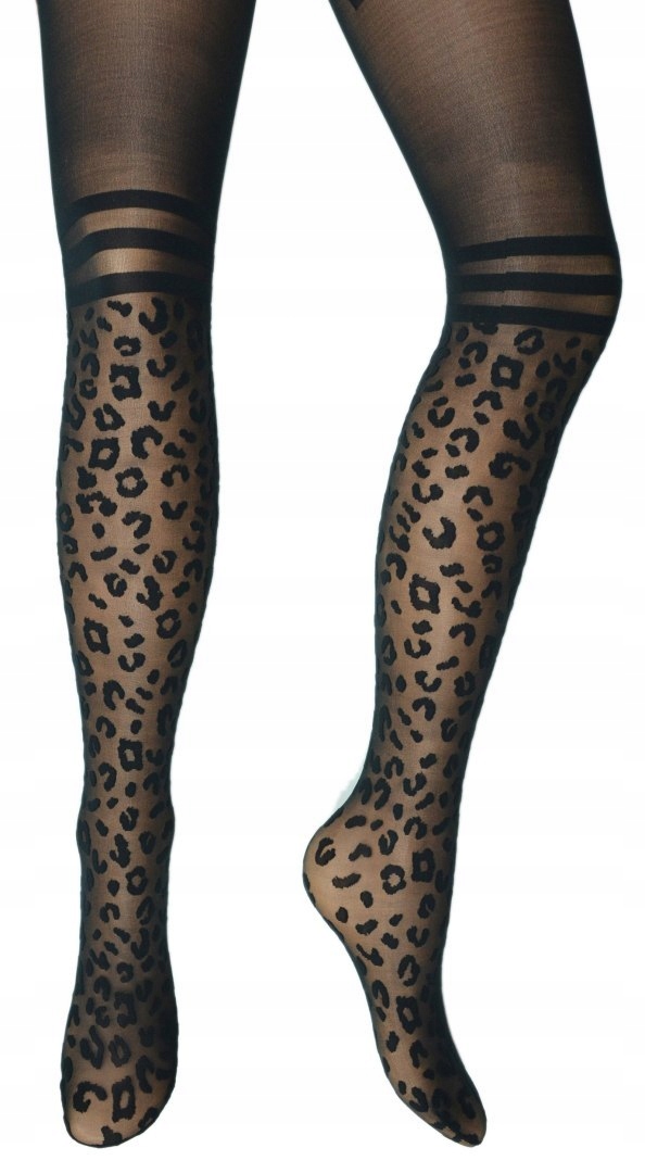 

Calzedonia rajstopy czarne panterka 3/4 M/L