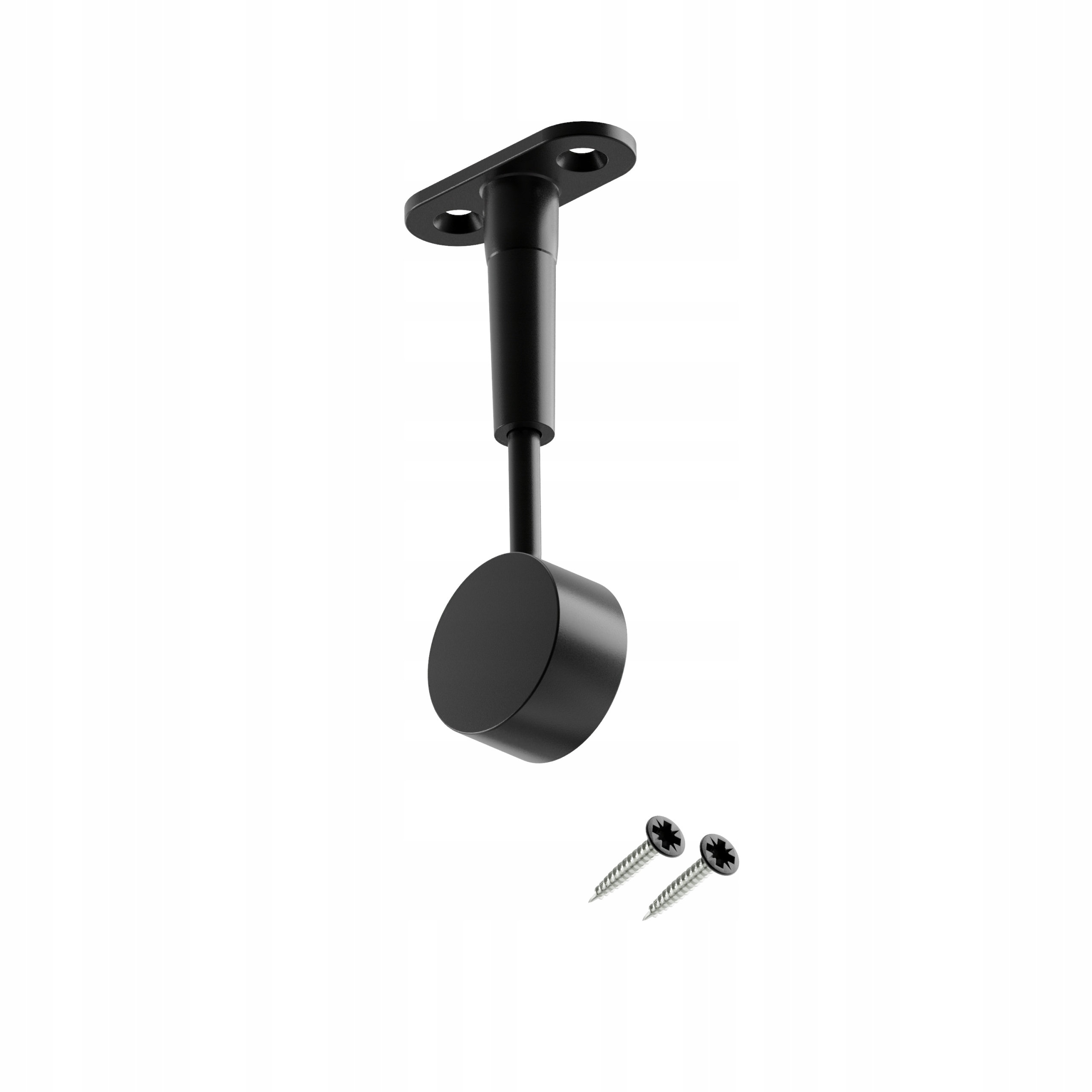 Czarny okrągły uchwyt, rura do drążka ubraniowego