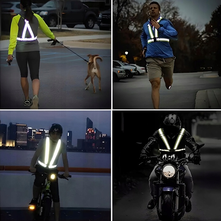 REGULOWANE SZELKI ODBLASKOWE KAMIZELKA ODBLASKOWA Długość 120 cm