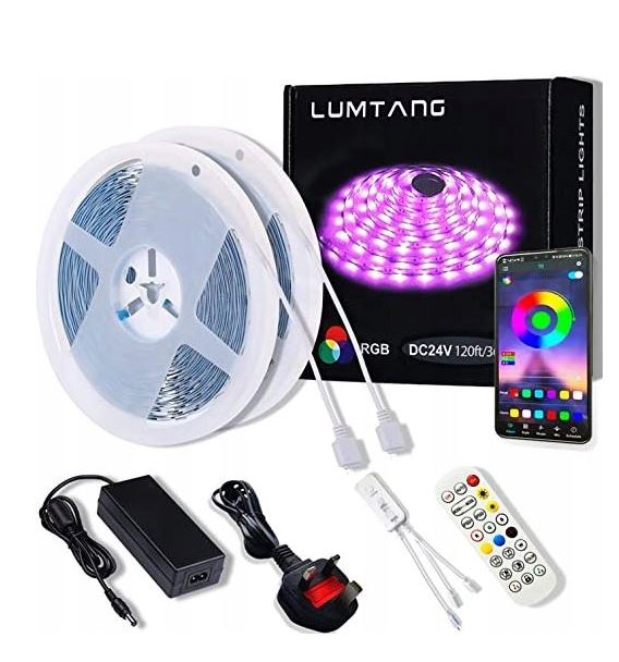 Taśma LED RGB DŁUGA 36m WYPRZEDAŻ!! SMD 5050 Premium APLIKACJA -70%